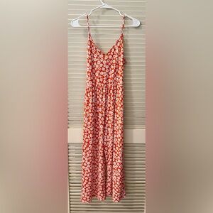 Floral Orange and White Jumpsuit